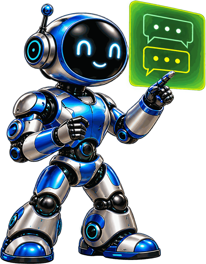 The Chat Bot agent, pointing at two chat bubbles